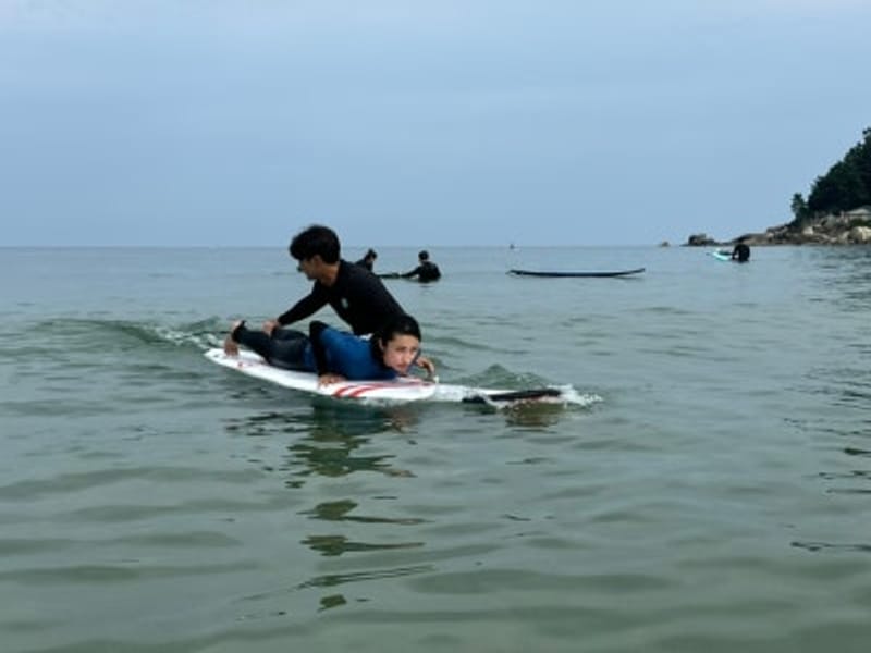 Surfing Challenge at Mok Surf, Yangyang Beach, Summer Vacation