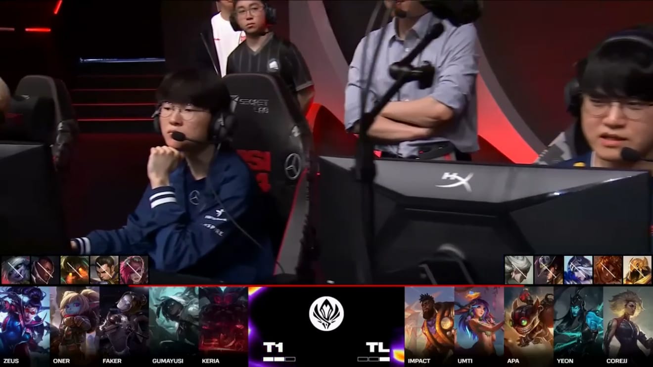 League of Legends MSI 2024 Bracket Stage Round 2 T1 vs TL 3:1 T1 Victory