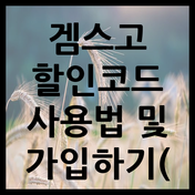 겜스고 할인코드 사용법 및 가입하기(OTT 서비스 싸게이용)