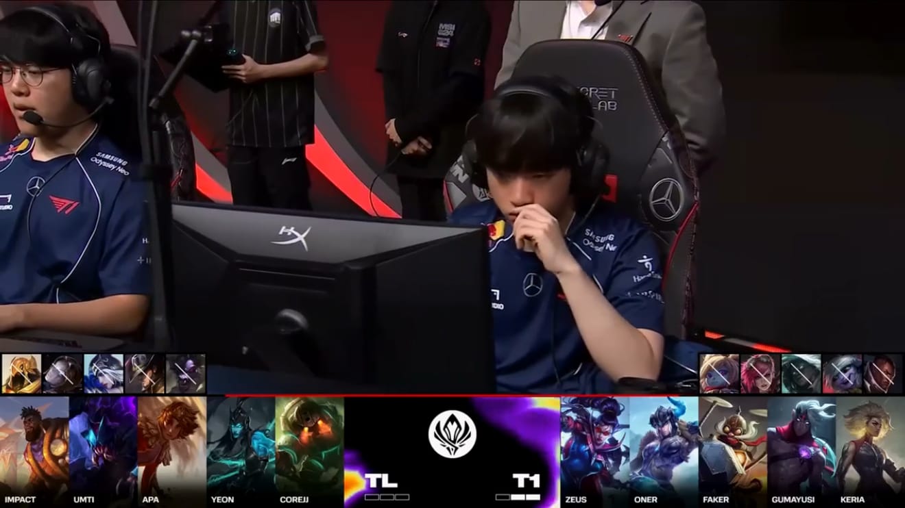 League of Legends MSI 2024 Bracket Stage Round 2 T1 vs TL 3:1 T1 Victory