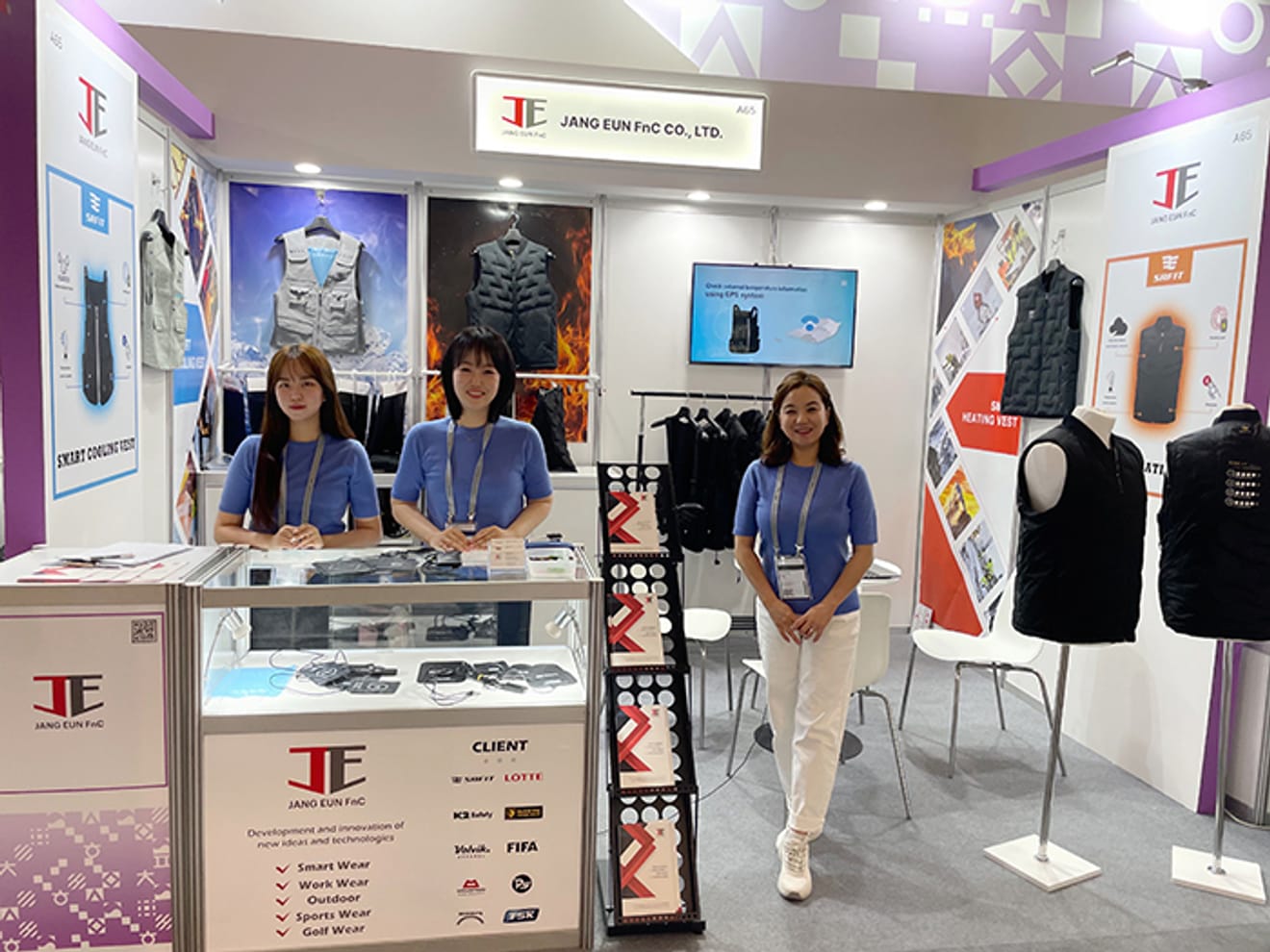 Jang Eun FnC (JANG EUN FnC), participa da Techtextil 2024 na Alemanha, apresentando 'Roupas inteligentes com tecnologia ICT integrada'