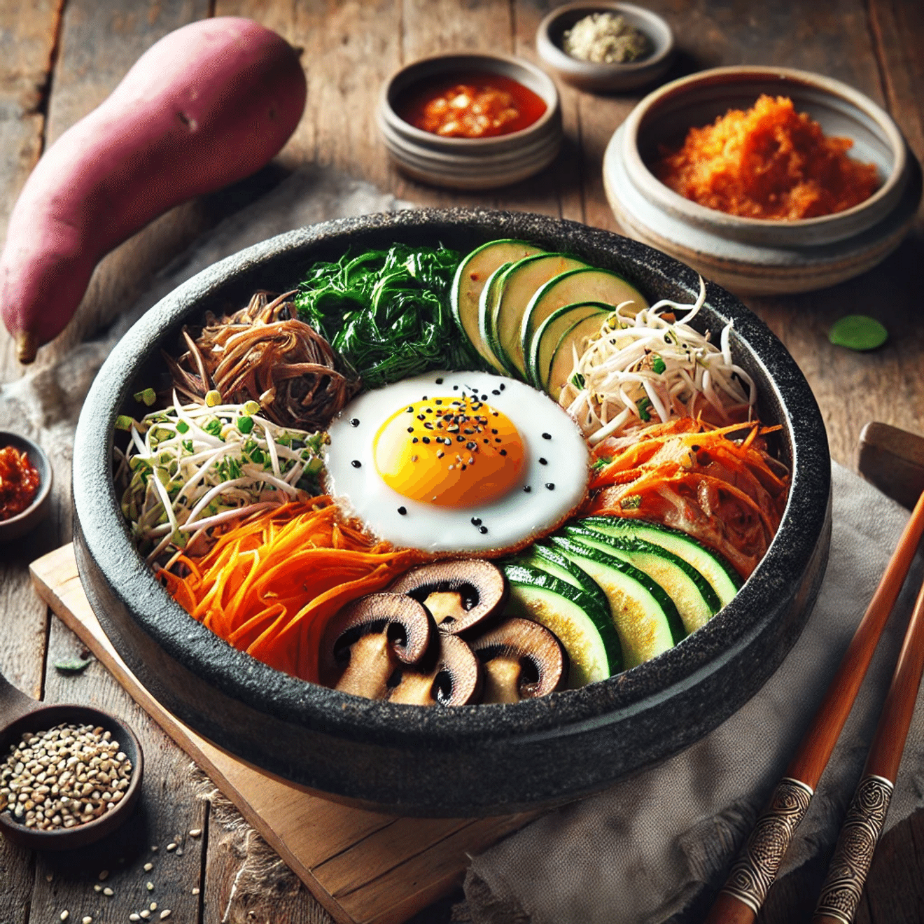 백종원의 고구마생채 비빔밥 레시피: 한국의 풍미를 느껴보세요