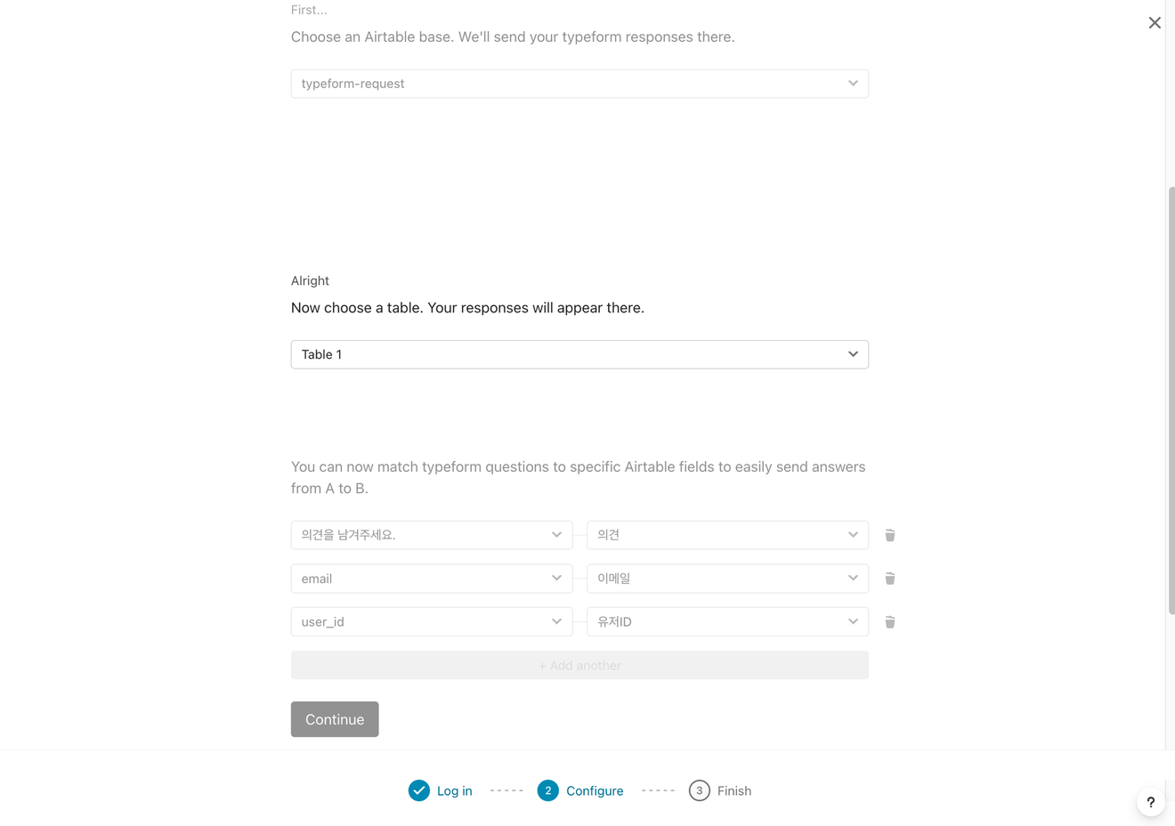 Typeform-Ergebnisse in Airtable speichern