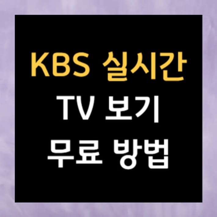 KBSリアルタイムTVの無料視聴方法