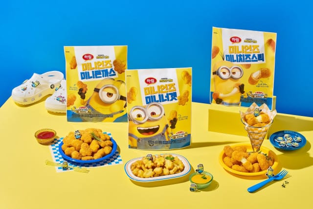 Image of Harim products with Minions drawn on them