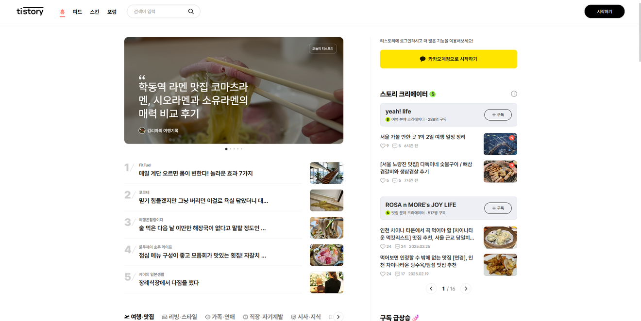 Ventajas de Naver Blog sobre Tistory
