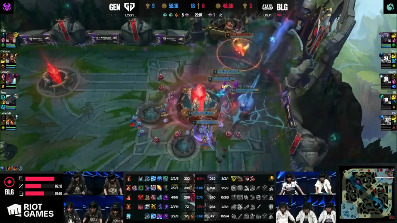 League of Legends MSI 2024 Bracket Stage Top 3 Round GEN.G vs BLG 3:1 Overwinning