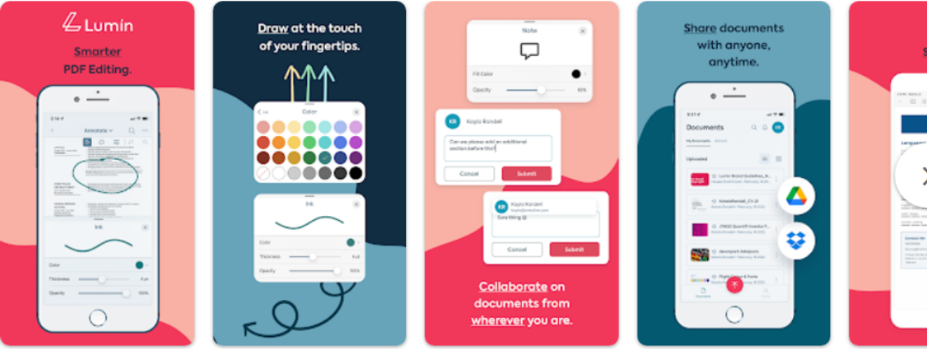 Редактирование PDF на смартфоне: Lumin PDF, интеграция с Google Drive и простая функция обмена