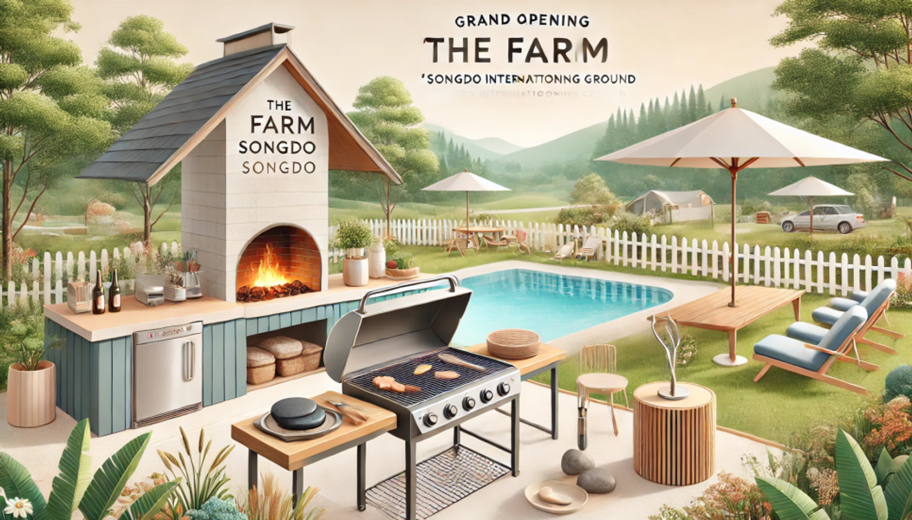 Khu cắm trại quốc tế Songdo, khu vực nướng BBQ độc đáo ‘The Farm Songdo’ khai trương - Kết hợp thư giãn và ẩm thực