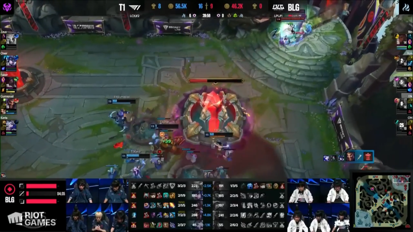 Liga de Leyendas MSI 2024 Fase de Bracket Semifinales Partido T1 vs BLG 2:3 Victoria de BLG