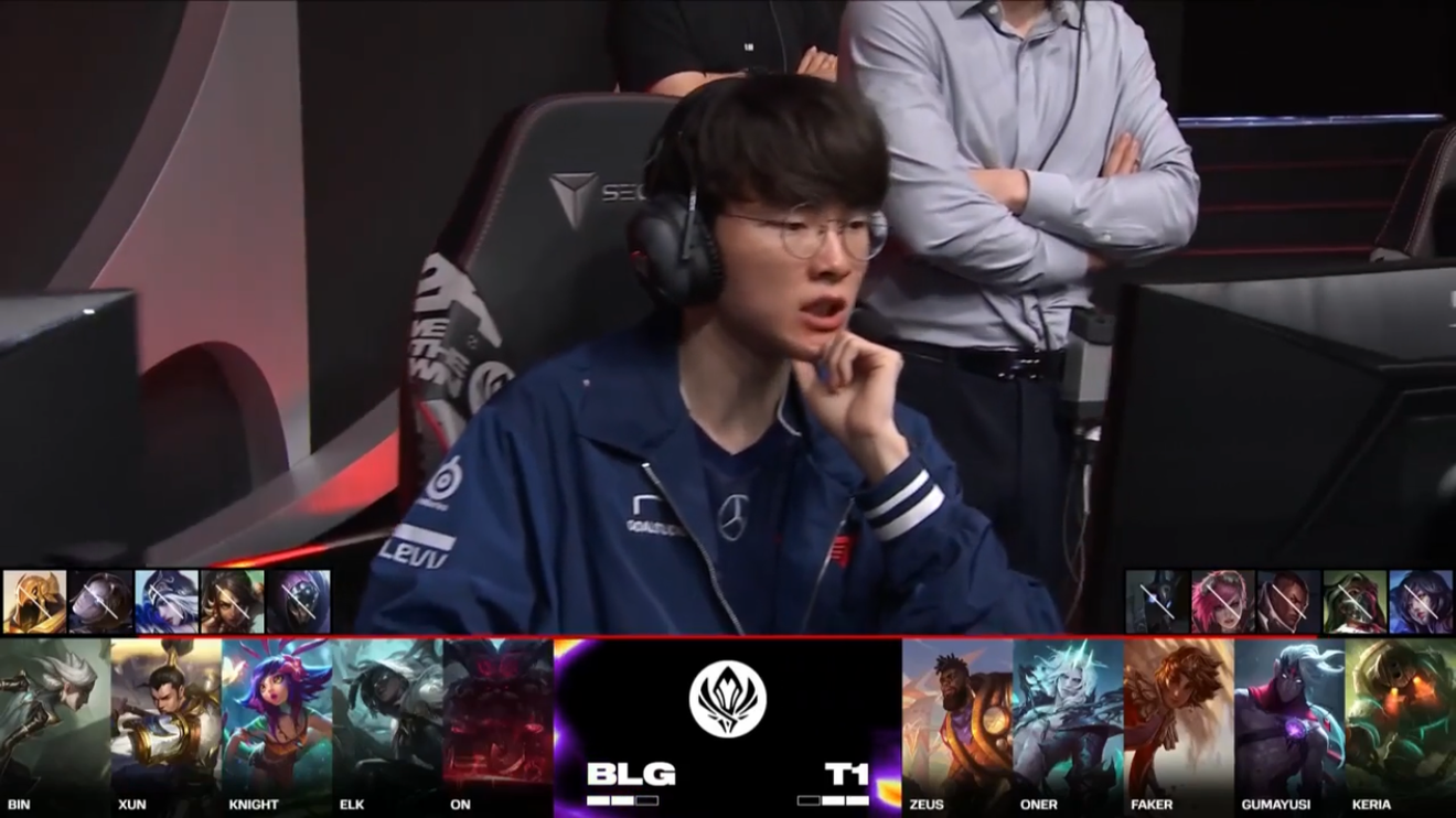 Liga de Leyendas MSI 2024 Fase de Bracket Semifinales Partido T1 vs BLG 2:3 Victoria de BLG