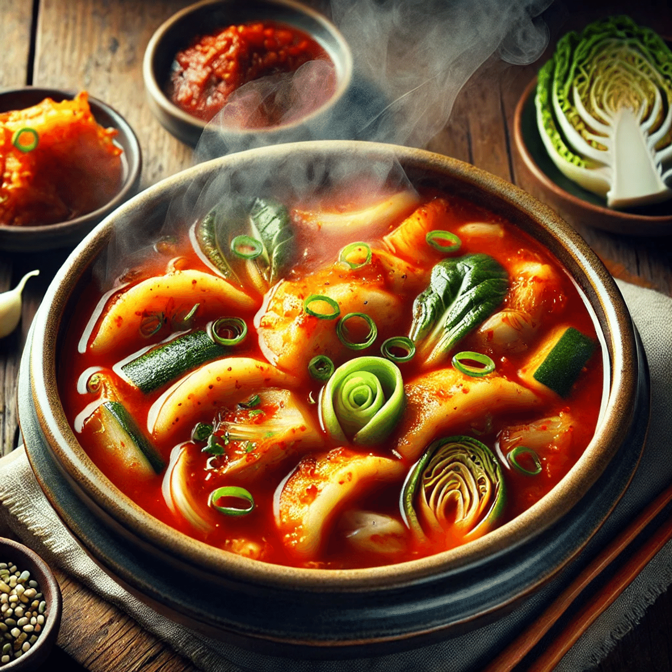 Rasa Kuah yang Dalam dan Pedas! Resep Kimchi Sujebi Ala Baek Jong-won
