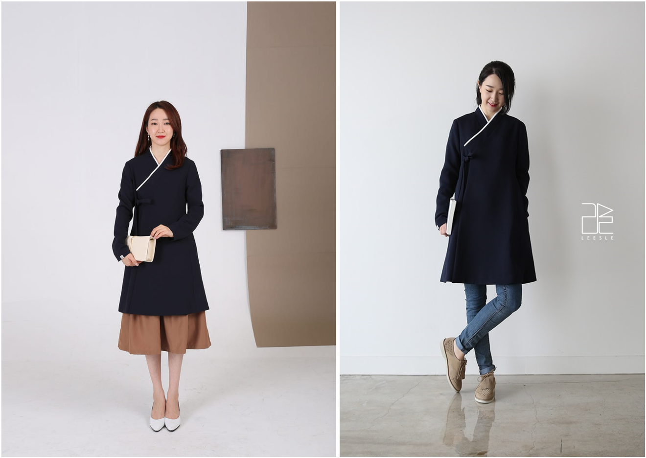 Mujer con chaqueta Durumagi (두루마기)