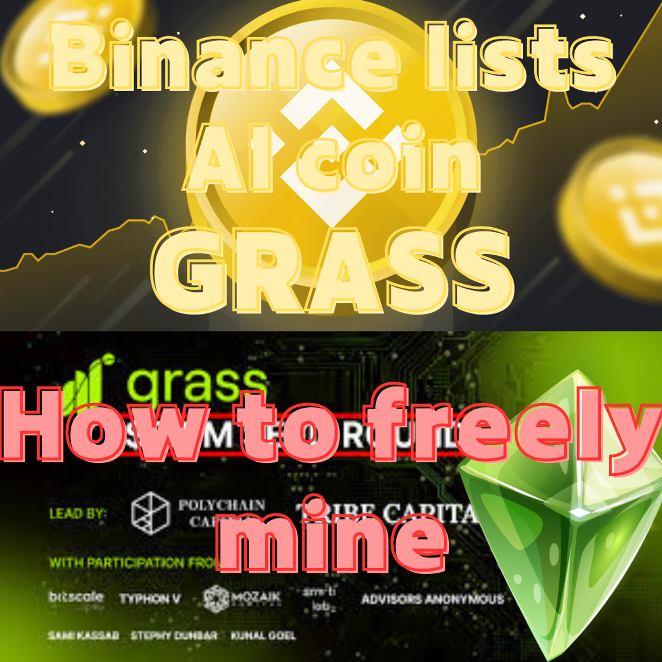 🚀[Lembrete pré-listagem na Binance, AI Coin GRASS] Mineração gratuita para PC + Mobile [Bitcoin/Ethereum/Airdrop/NFT]