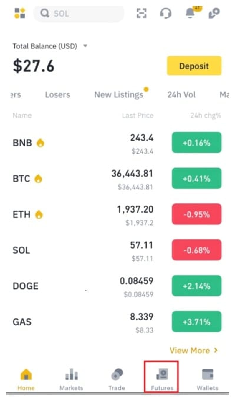 Binance-ซื้อขายฟิวเจอร์ส-3