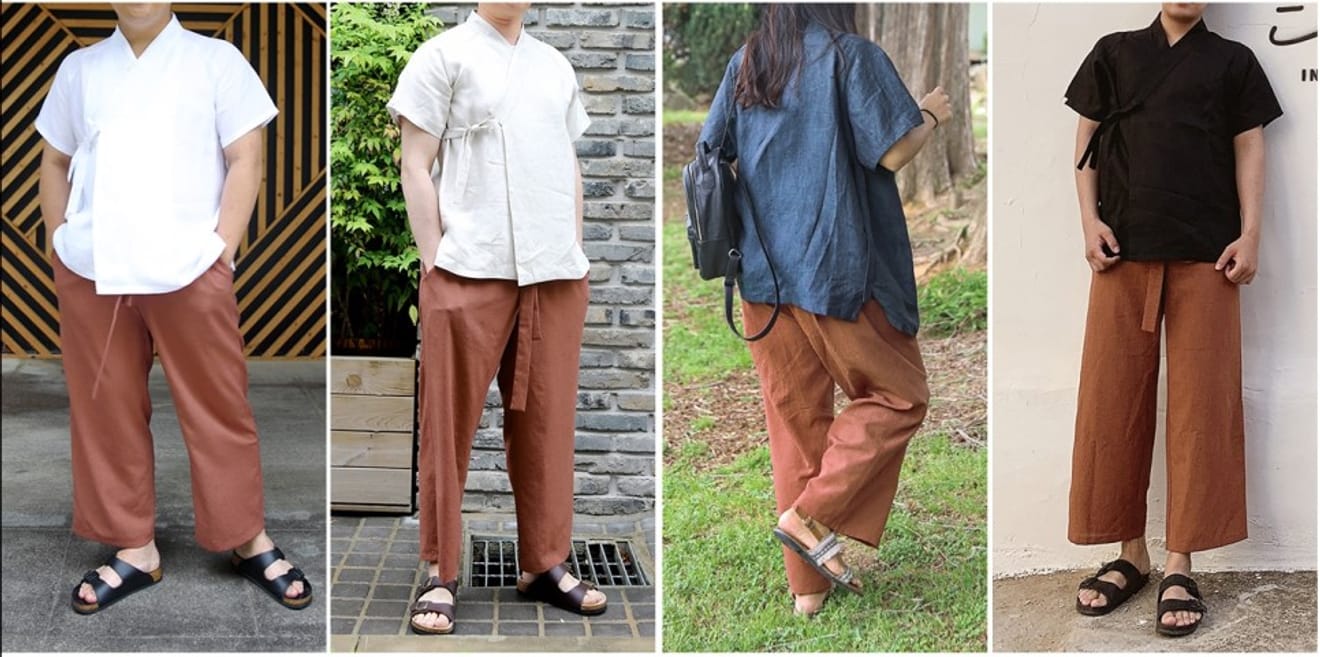リネン製の涼しい夏の韓服