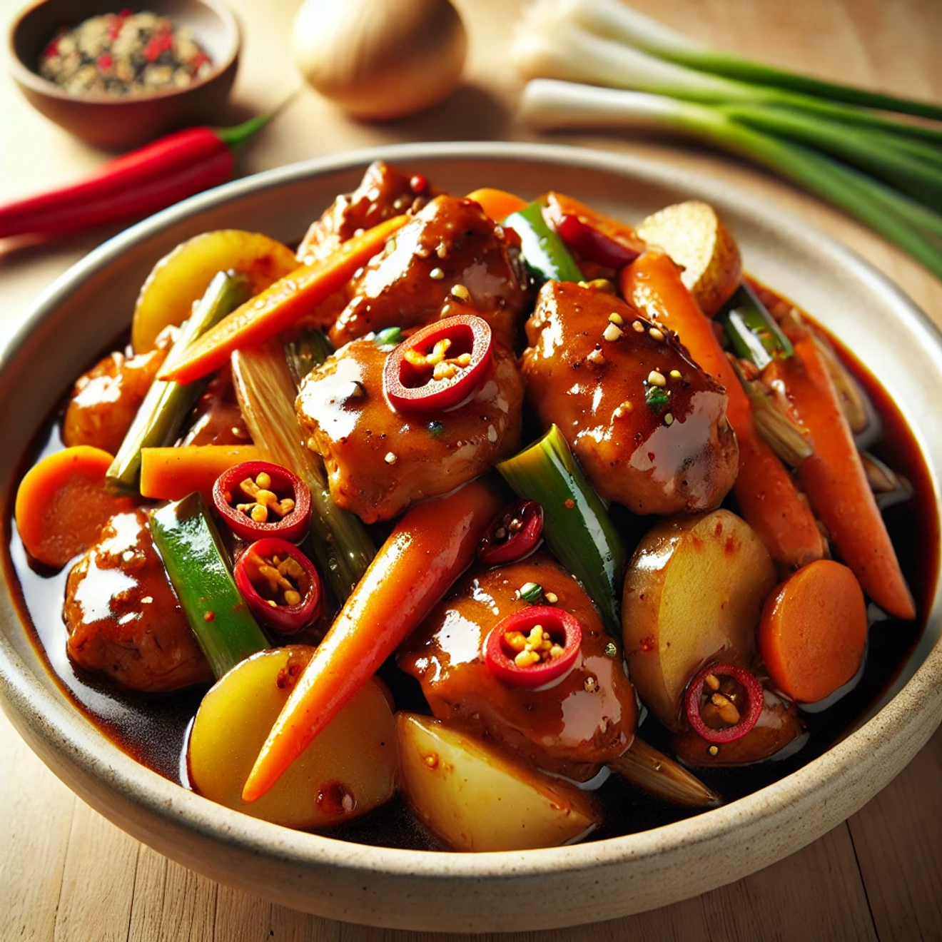 Makkelijk recept voor sojasaus-kipstoofpot (찜닭) van Baek Jong-won