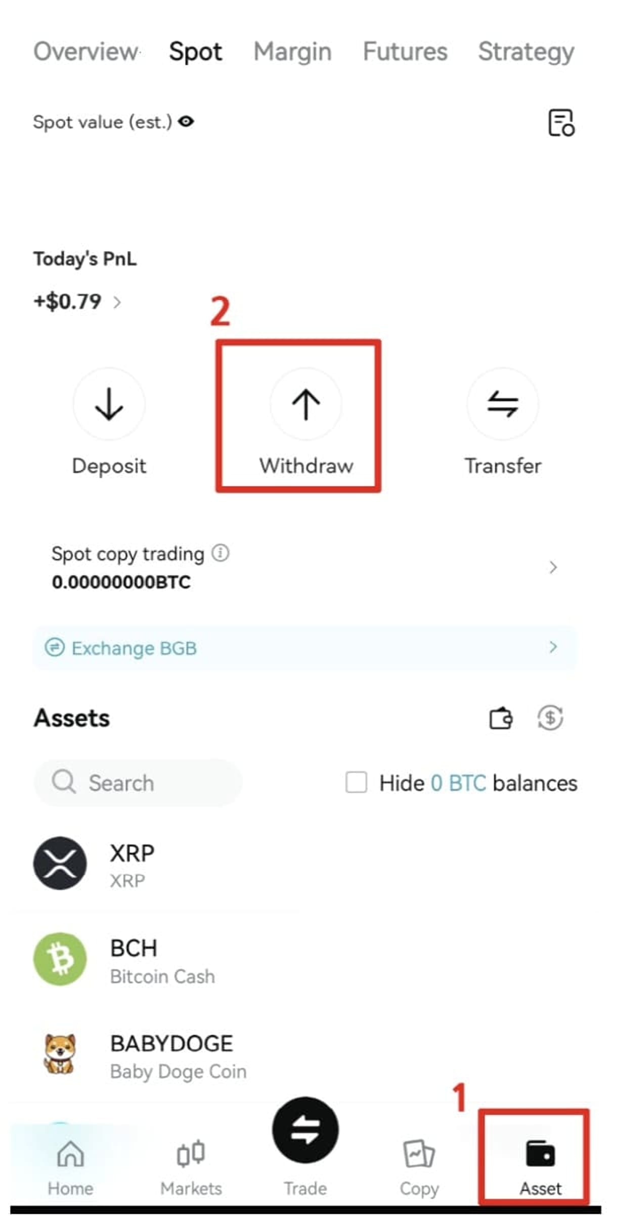 Bitget-Upbit-Di động-Hướng dẫn rút tiền-1