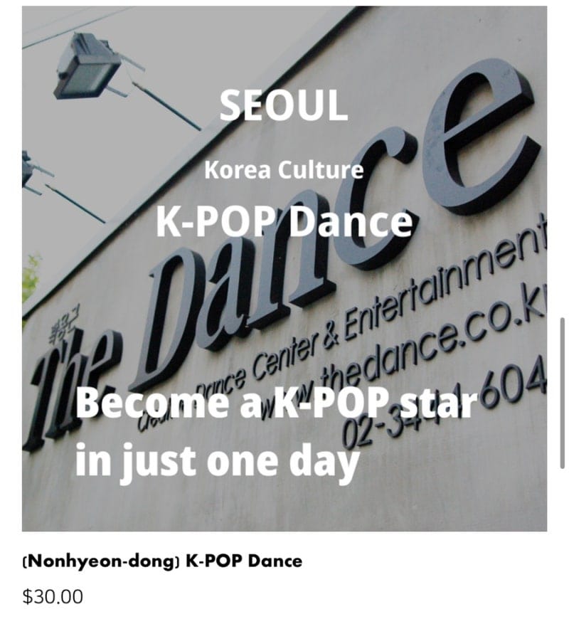 Kpop dance class for foreigners