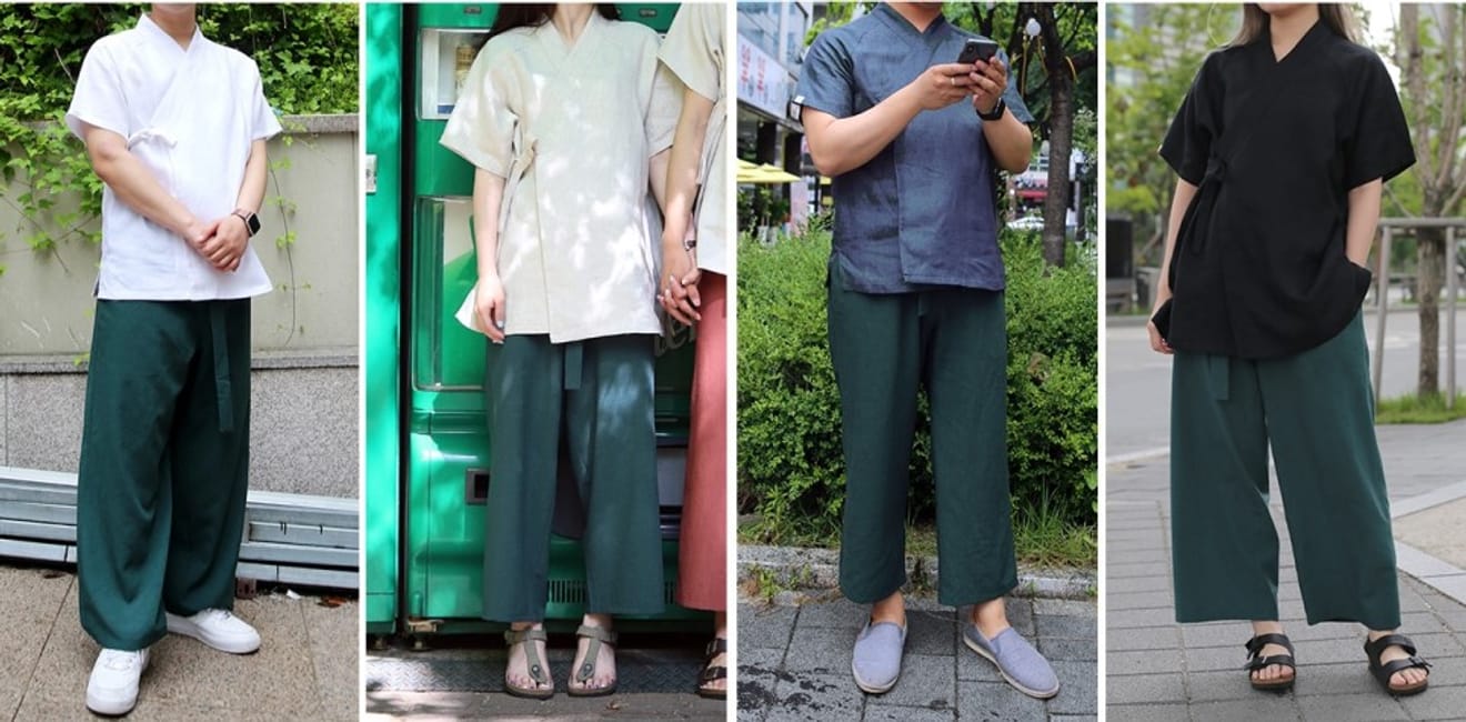 リネン製の涼しい夏の韓服
