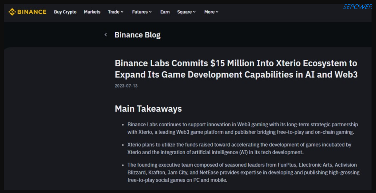 🚀 [AI+Játék Kiadási Platform Xterio], Egérrel Egy Kattintással Binance Coin Airdrop [Bitcoin/Ethereum/NFT]