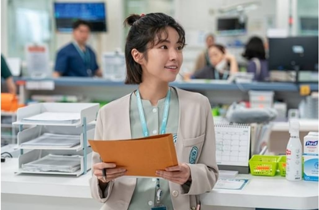 La enfermera Jangmi Cheon de la sala de trauma mayor, interpretada por Hayoung