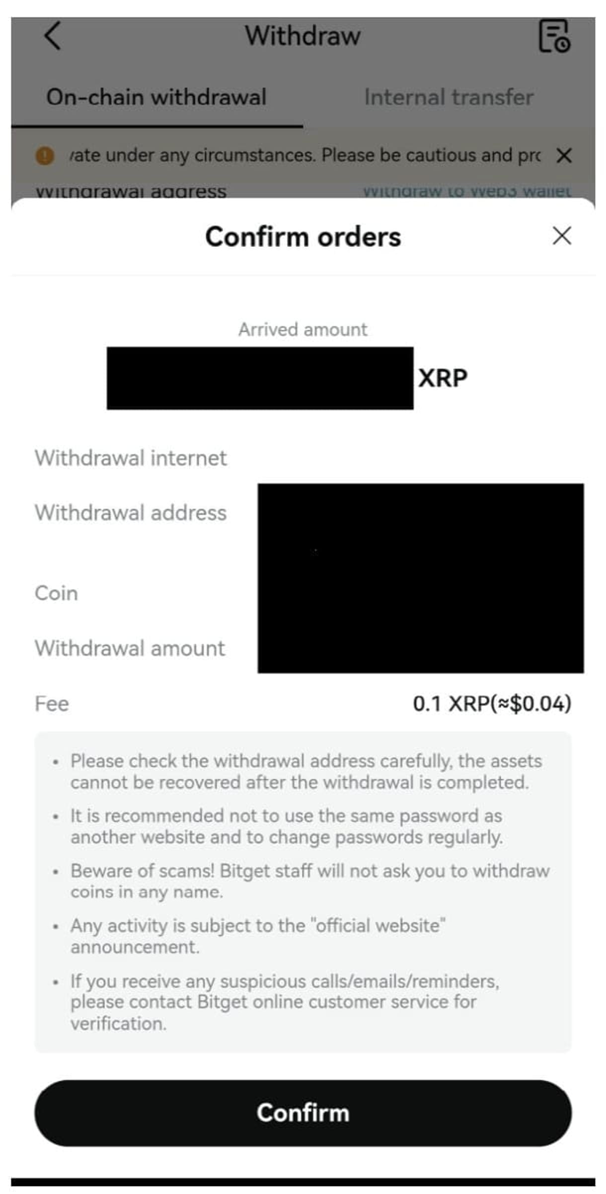 Bitget-Upbit-Di động-Hướng dẫn rút tiền-4