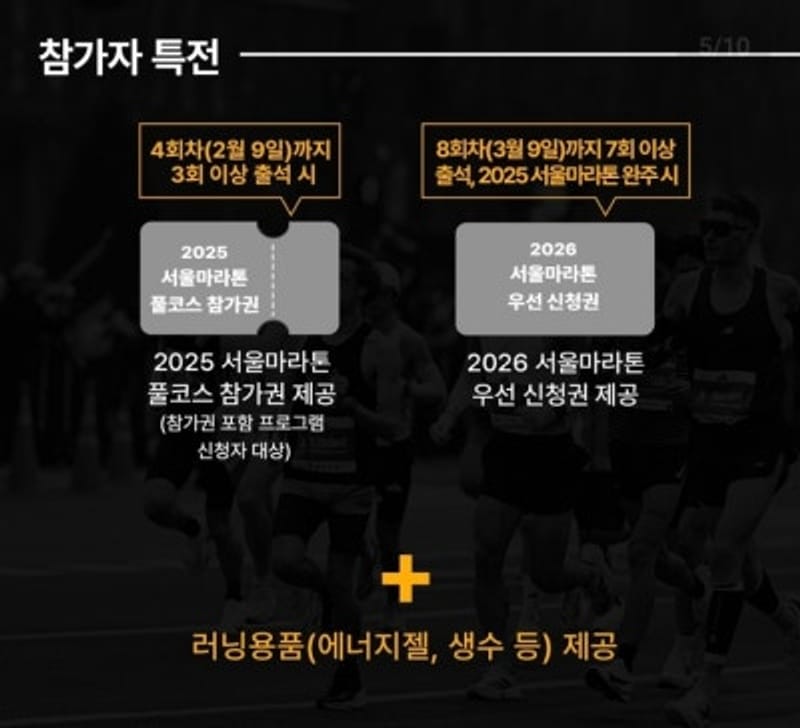 2025 서울馬拉松8週密集訓練招募