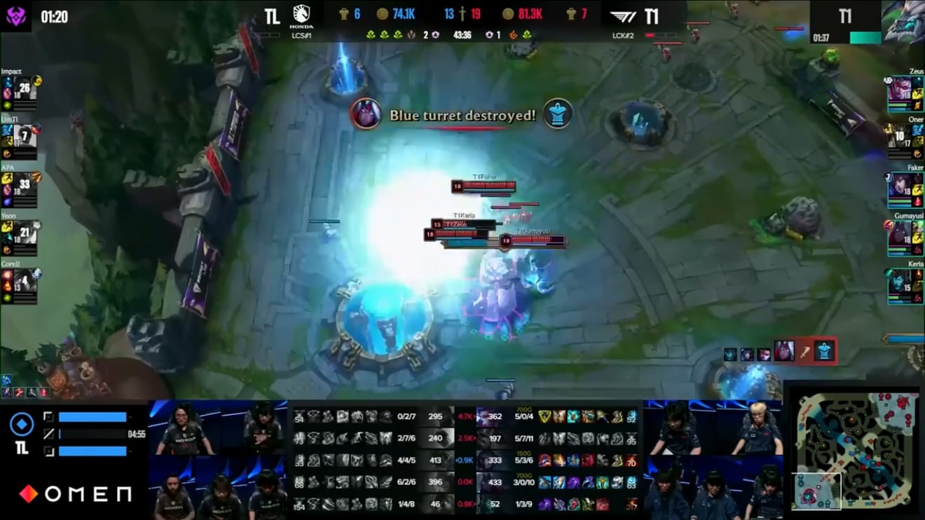 League of Legends MSI 2024 Bracket Stage Round 2 T1 vs TL 3:1 T1 Victory