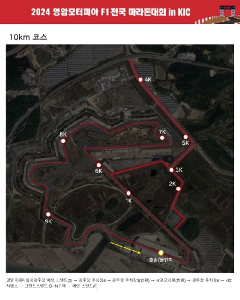 대한민국 최초 트랙 하프 코스 진행 영암모터피아 F1 전국마라톤대회