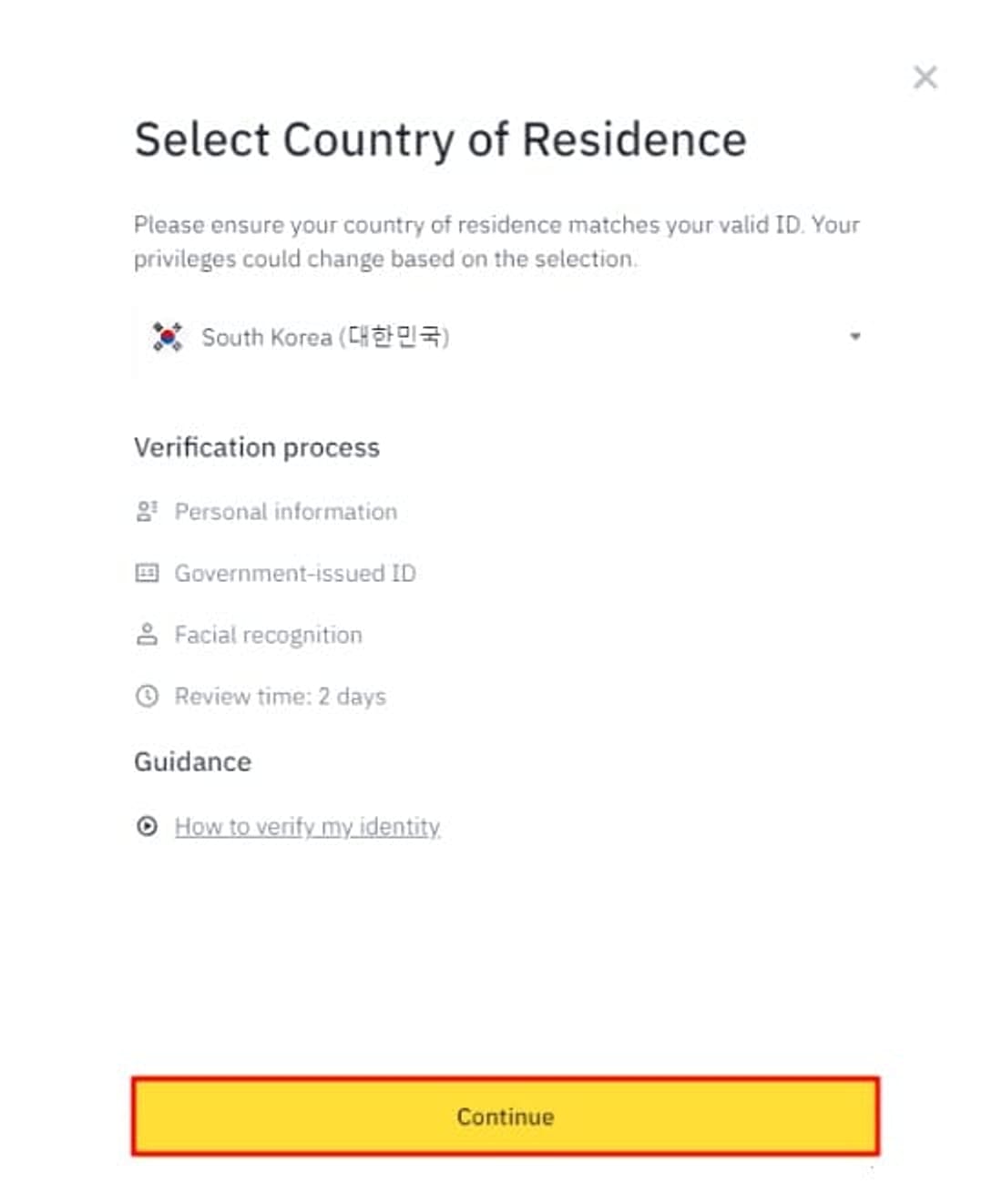 Binance-KYC-verificación-método-2