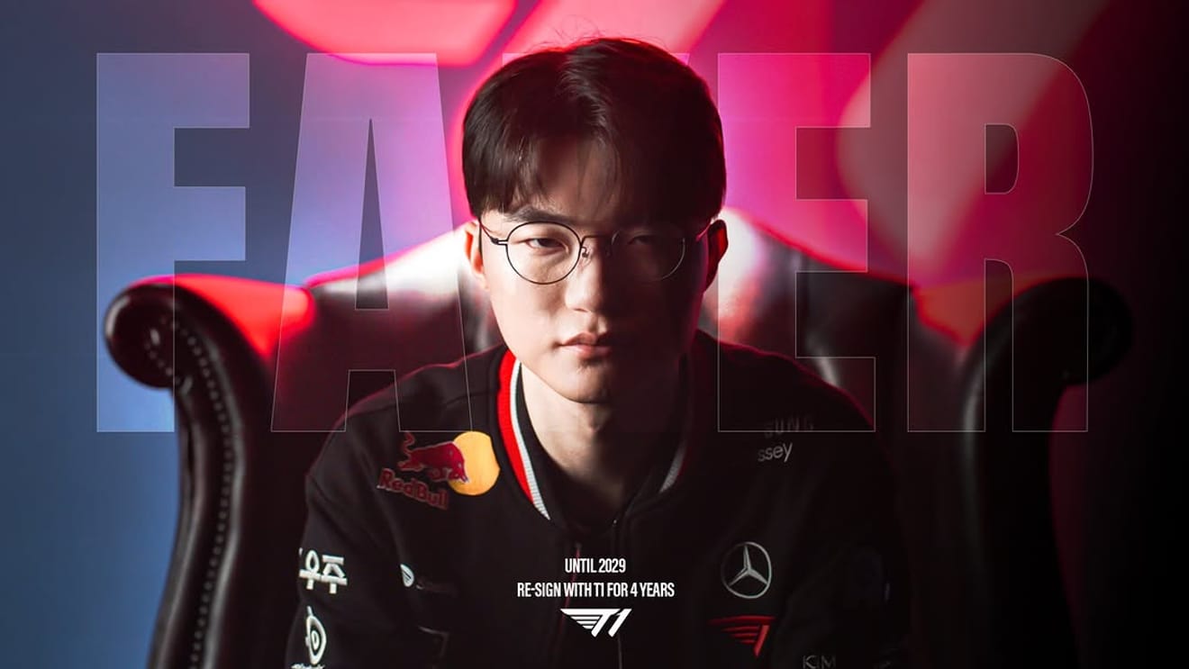 英雄聯盟 英雄聯盟 T1 T1 Faker 李相赫 續約至 2029 年，為期 4 年