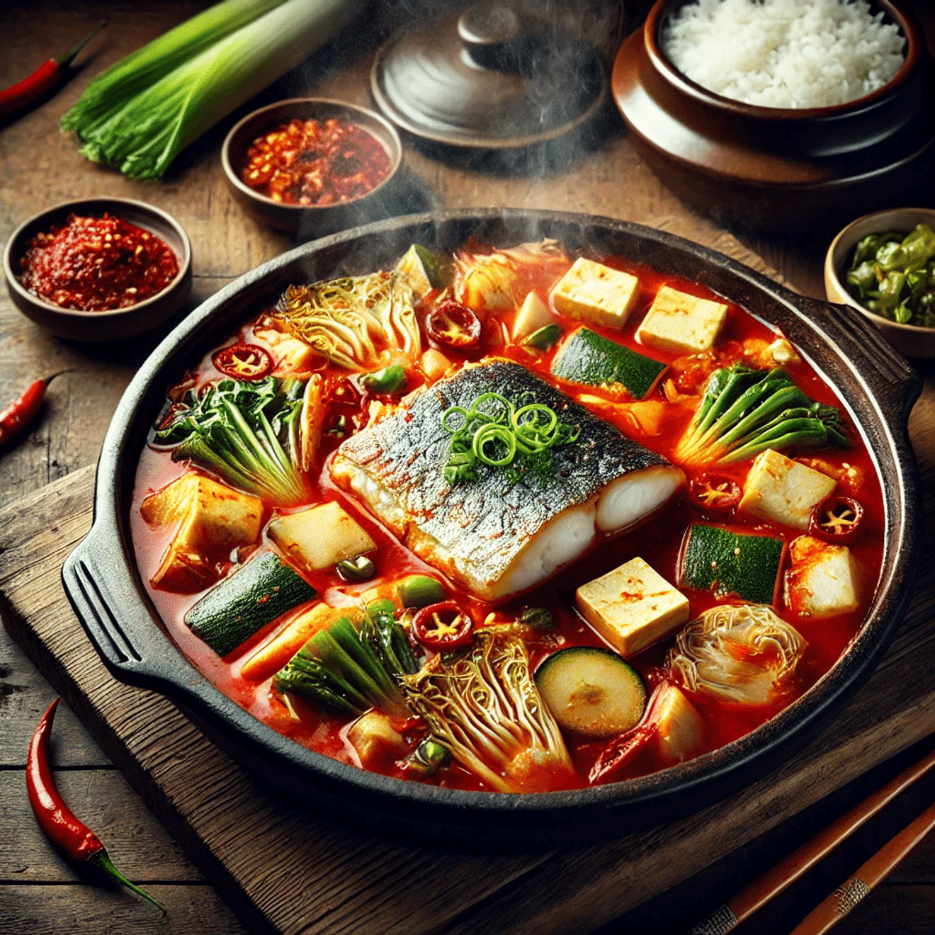 Receita de Jjigae de Bacalhau do Baek Jong-won