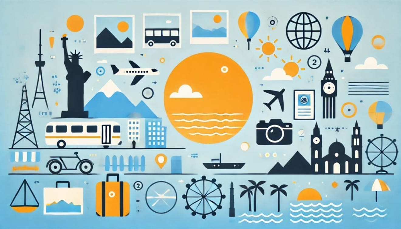 Pictogramas relacionados con los viajes