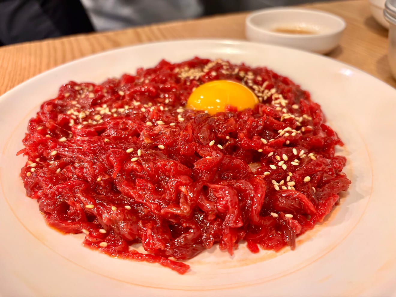 Restaurante ‘Changshin Yukhoe’ em Kwangjang Market