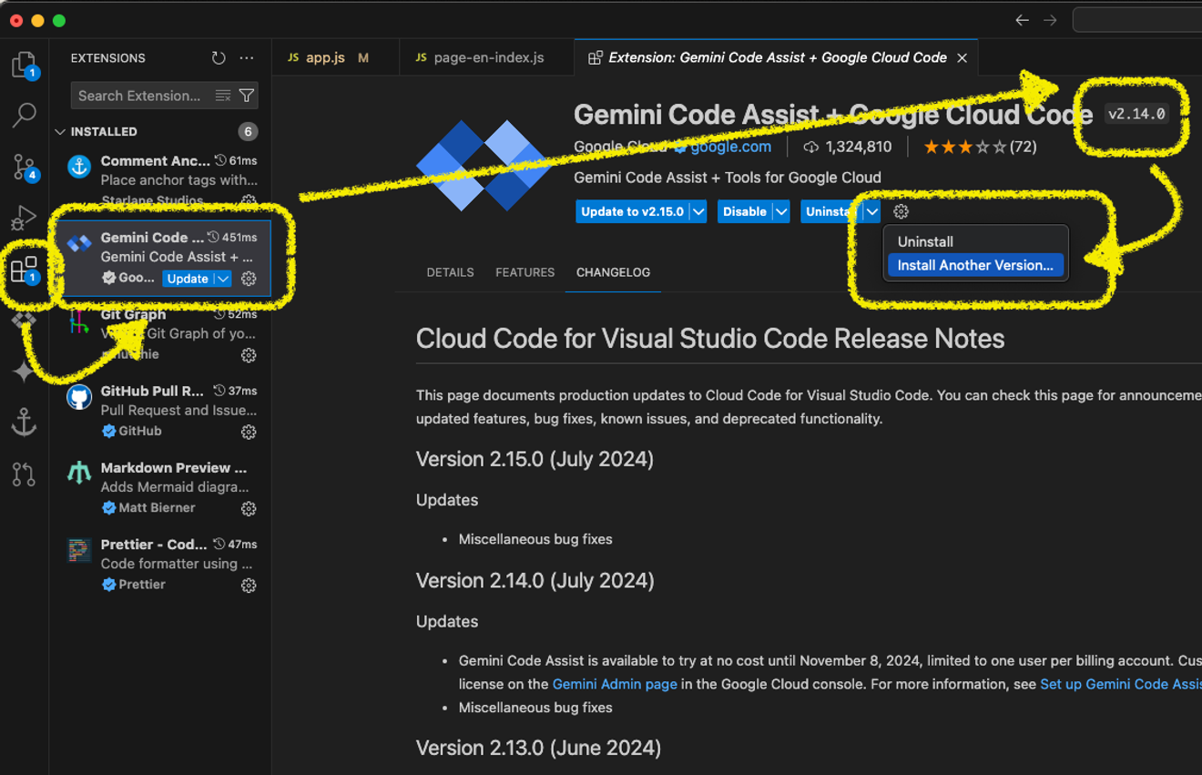 แก้ไขข้อผิดพลาดของ Gemini Code Assist สำหรับ VS Code