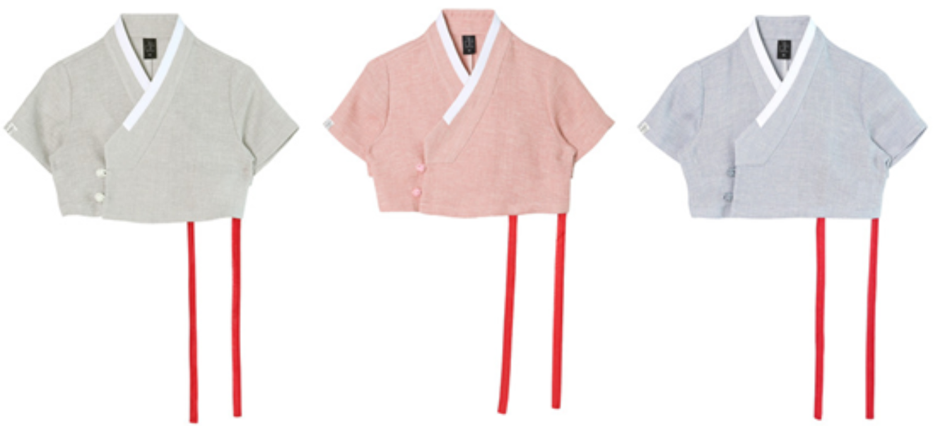 Three Jayunae Jeogori in different colors