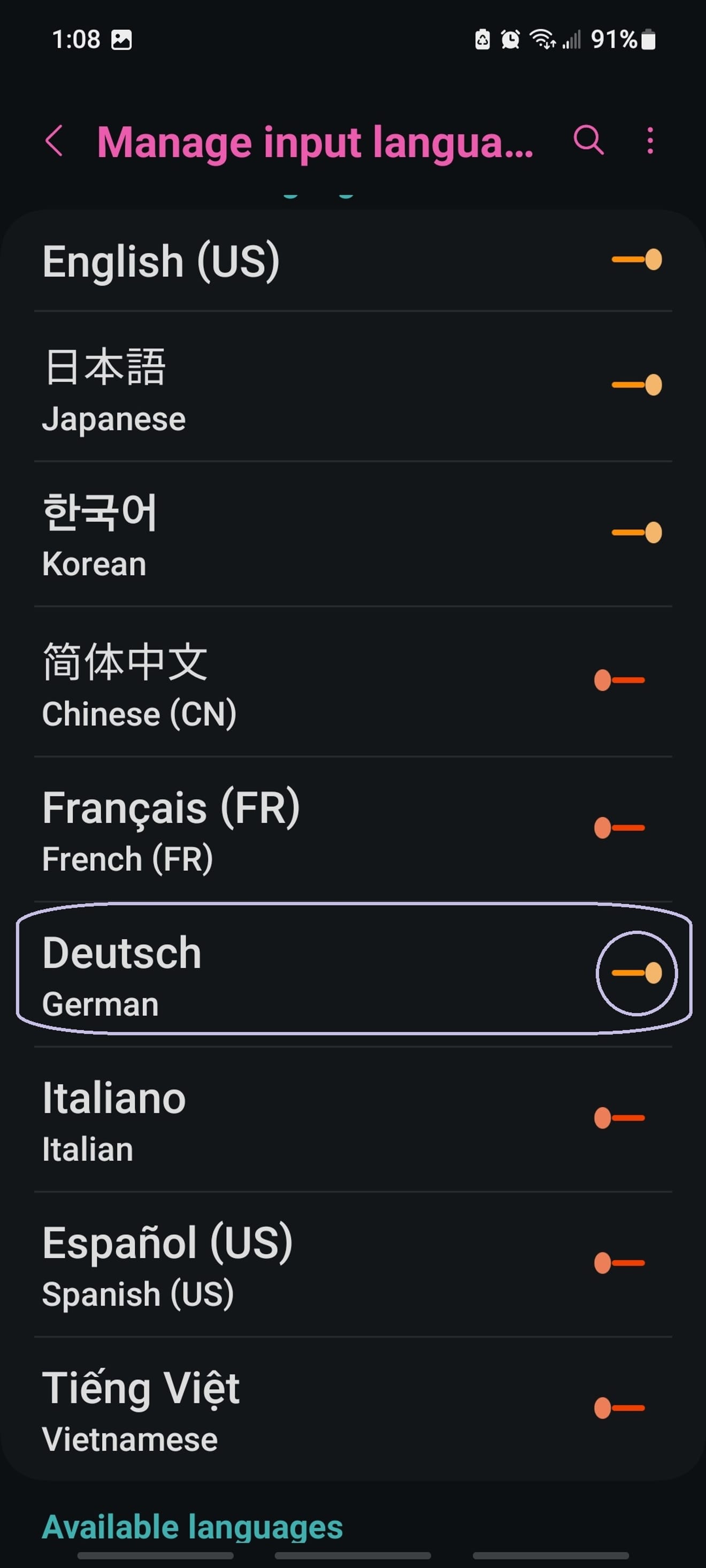 Deutsche Tastatur auf Samsung Galaxy hinzufügen