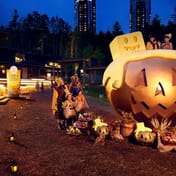 Vista panoramica dell'evento di Halloween all'Hoshino Resorts Tomamu