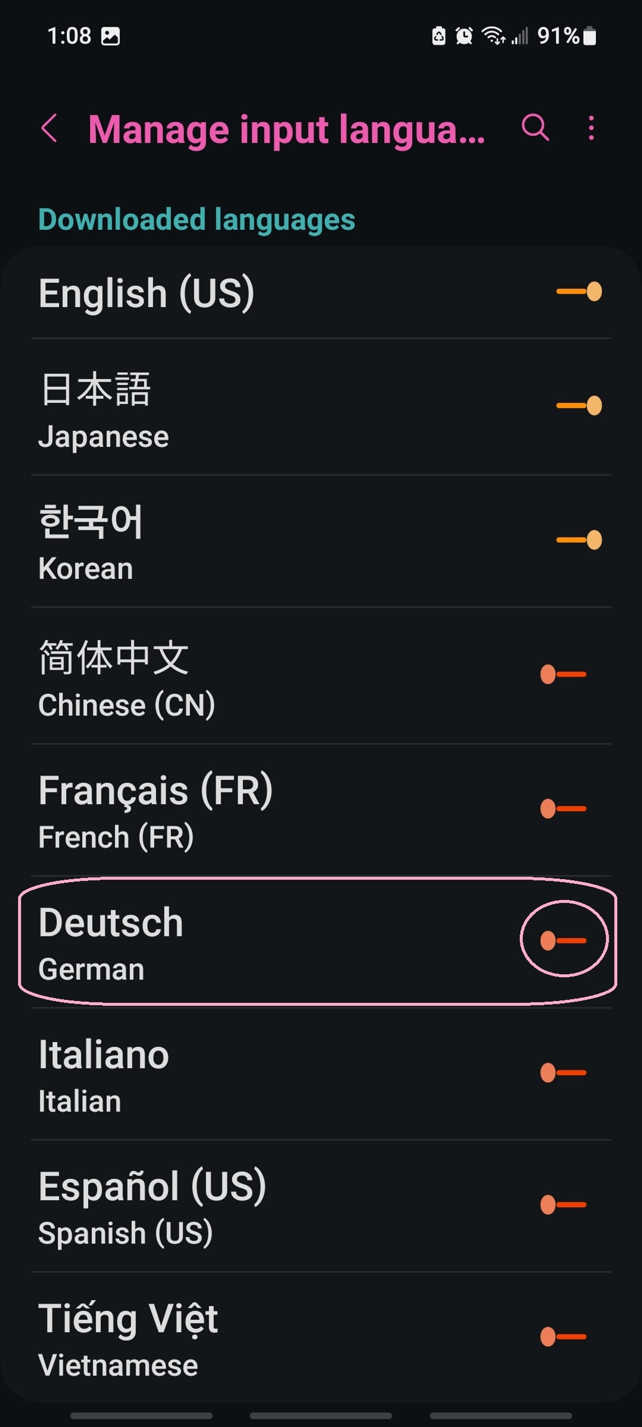 Deutsche Tastatur auf Samsung Galaxy hinzufügen