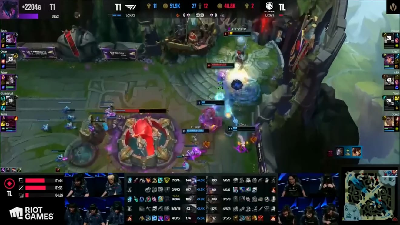 League of Legends MSI 2024 Bracket Stage Round 2 T1 vs TL 3:1 T1 Victory
