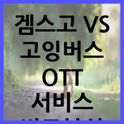 겜스고 VS 고잉버스 OTT 서비스 비교분석 정리