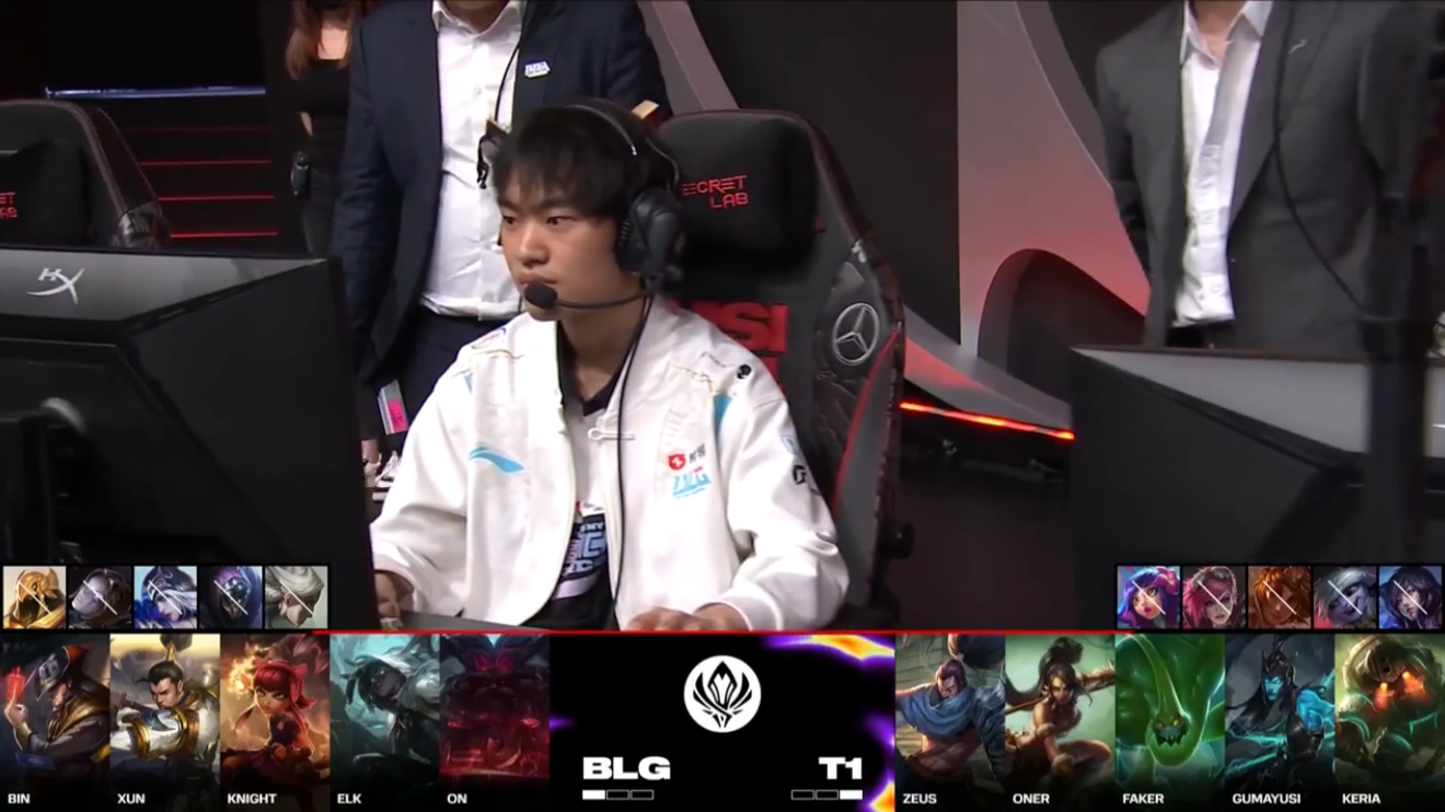 Liga de Leyendas MSI 2024 Fase de Bracket Semifinales Partido T1 vs BLG 2:3 Victoria de BLG